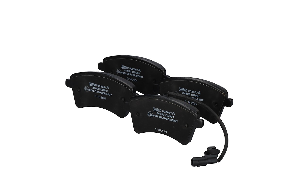 Jeu de 4 plaquettes de frein VALEO ref. 302667A